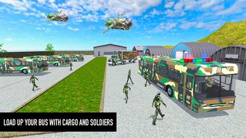 Flying Army Bus Simulator 2019: Transporter Games اسکرین شاٹ 2