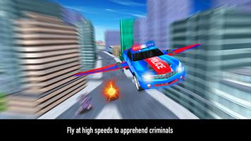 Flying Police Robot Car Transform Shooting Games screenshot 3