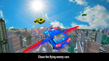 Flying Police Robot Car Transform Shooting Games screenshot 1