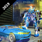 US Police Grand Robot Car Transformation Games आइकन