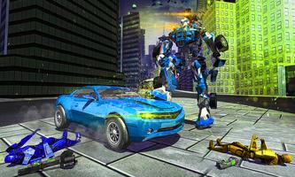 US Police Grand Robot Car Transformation Games poster