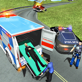 US Police Ambulance Driving Rescue Simulator icon