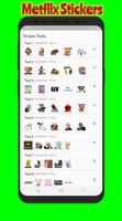 Metflx Stickers for Whatsapp 2020 اسکرین شاٹ 1