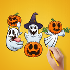 Cómo dibujar Halloween | Libro de colorear icono
