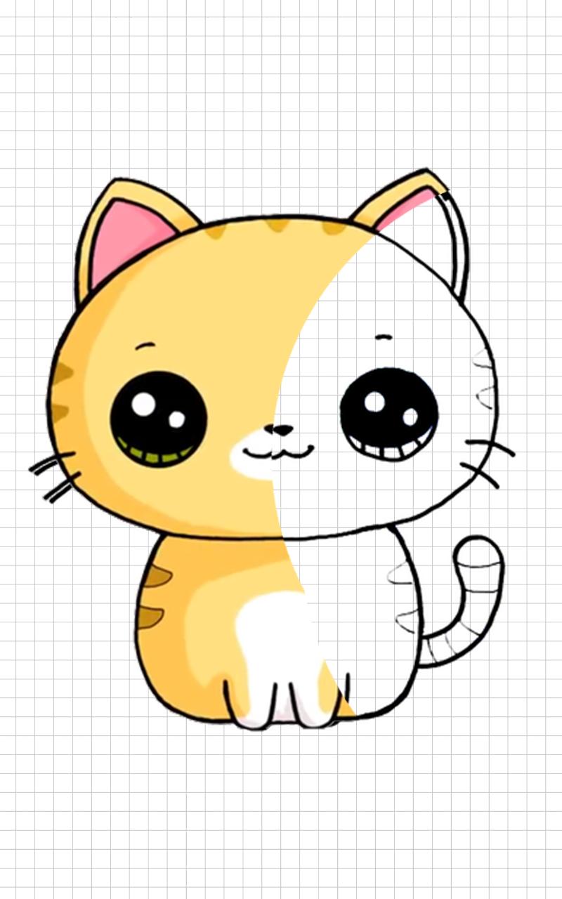 wallpapers Easy Kawaii Cute Animal Drawings Step By Step draw kawaii animals drawing tutorial