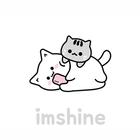 Simple white cat theme أيقونة