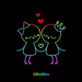 Neon couple theme أيقونة