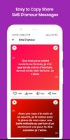 SMS D'amour Messages Touchants captura de pantalla 1