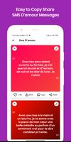 SMS D'amour Messages Touchants capture d'écran 1