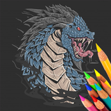 Monster Kaiju Coloring Book icône