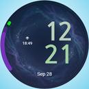 Digital Nebula Watch Face APK