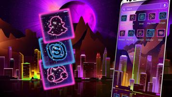 Purple City Theme syot layar 1