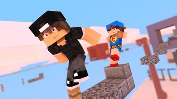 Cartes Parkour pour Minecraft Affiche