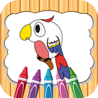 Birds Drawing and Coloring pag icône