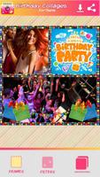 Cumpleaños Collage de Fotos Poster