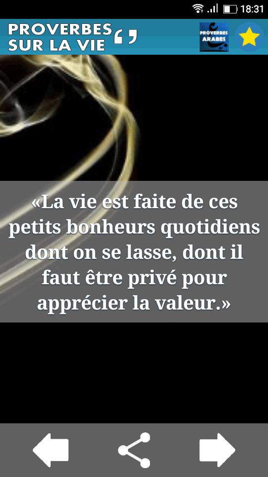 Un Proverbe De Vie