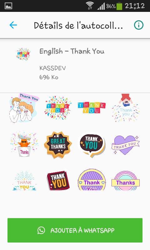 Thank you for Whatsapp - WAStickerApps for Android - APK Download