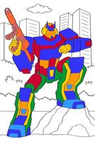 Robot Coloring Book پوسٹر