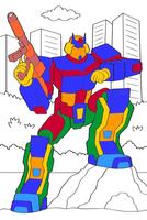 Robot Coloring Book الملصق