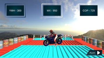 Motor Bike 3D Racing & Impossible Stunt Track capture d'écran 2
