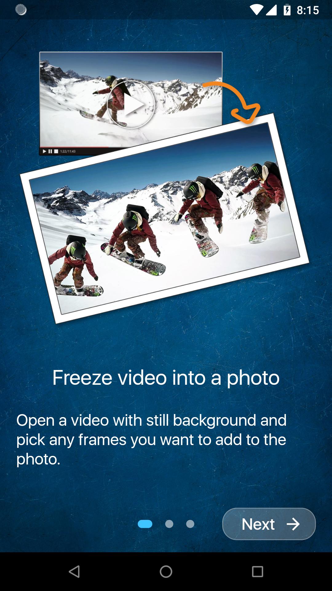 Freeze video