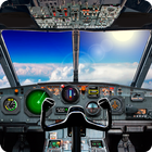 Pilot-Flugzeug-simulator 3D Zeichen