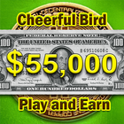 Cheerful bird. Get money. آئیکن