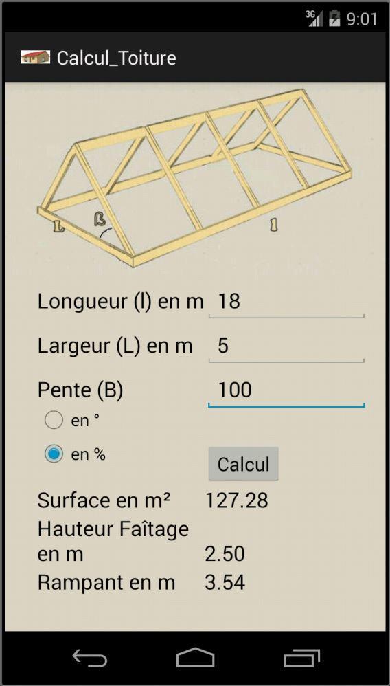 Simulateur Calcul Surface Toiture 4 Pans calcul surface toiture 4 pans, Calculatrice ligne: de la toiture quatre