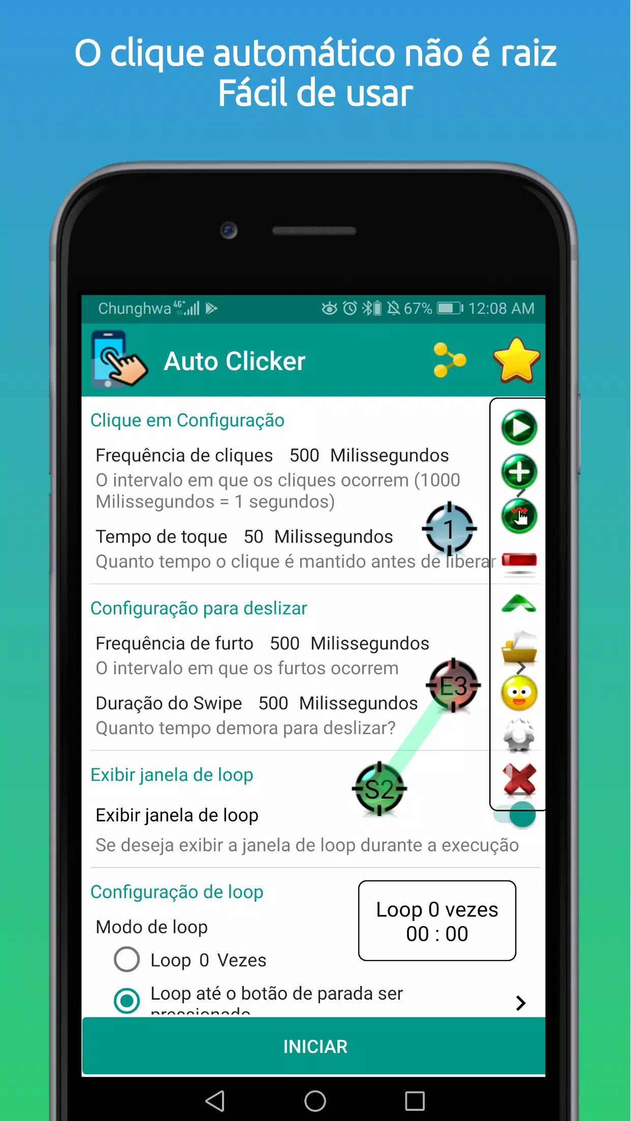 Auto Clicker para celular,Auto Clicker for Phone Tapper de tela de