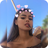Heart Crown & Rabit Face Camera - Motion Stickers icon