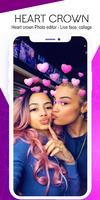 Heart Crown & Rabit Face Camera - Motion Stickers पोस्टर