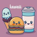 Kawaii Food Coloring Book