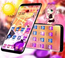 Kawaii Cute Girl Theme poster