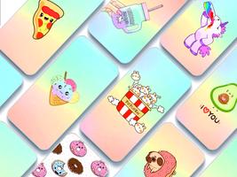 Cute Food Kawaii backgrounds اسکرین شاٹ 2