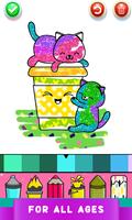 Kawaii Coloring Game Glitter imagem de tela 1