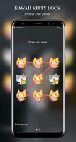 Kawaii Kitty Lock Screen captura de pantalla 2