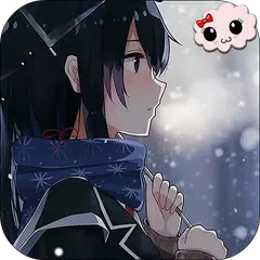 Girl and Snow Anime Wallpaper APK download