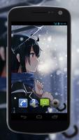 Girl and Snow Anime Wallpaper Affiche