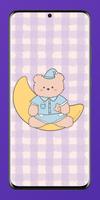 Kawaii Bear Wallpaper Affiche
