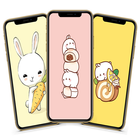 Kawaii Cute Rabbit Wallpaper icône