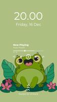 Kawaii Frog Wallpaper 4K Affiche