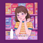 Kawaii Purple Wallpaper 4K icon