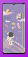Kawaii Purple Wallpaper 4K Affiche