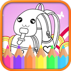 Kawaii School Coloring Pages icon