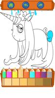 Poster Unicorns Coloring Book- kawaii Cute for Kids