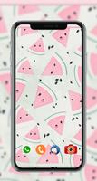 Kawaii Watermelon Wallpaper capture d'écran 3