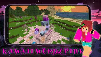 Kawaii World Mods Pink MCPE captura de pantalla 2