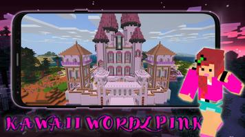 Kawaii World Mods Pink MCPE captura de pantalla 3