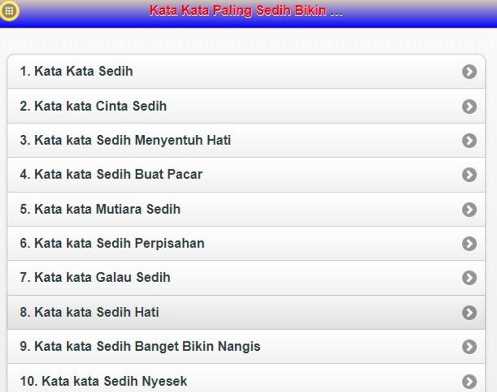 Kata Kata Sedih Bikin Mewek Wek Cho Android Ti V APK