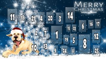 Dog Advent Calendar para o Nat Cartaz